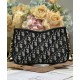 Replica Mini borsa hobo Christian Dior CD Signature Blu scuro