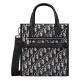 Replica Borsa da uomo Christian Dior Safari North-South Tote Blu scuro Dior Oblique jacquard