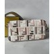 Replica Borsa Baguette Media Fendi Motivo FF Ricamato Multicolor 8BR600 Grigio