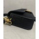 Replica Borsa baguette media Fendi con motivo FF in rilievo 8BR600 nera