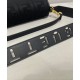 Replica Borsa baguette media Fendi con motivo FF in rilievo 8BR600 nera