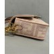 Replica Borsa Baguette media Fendi con motivo FF in rilievo 8BR600 Rosa