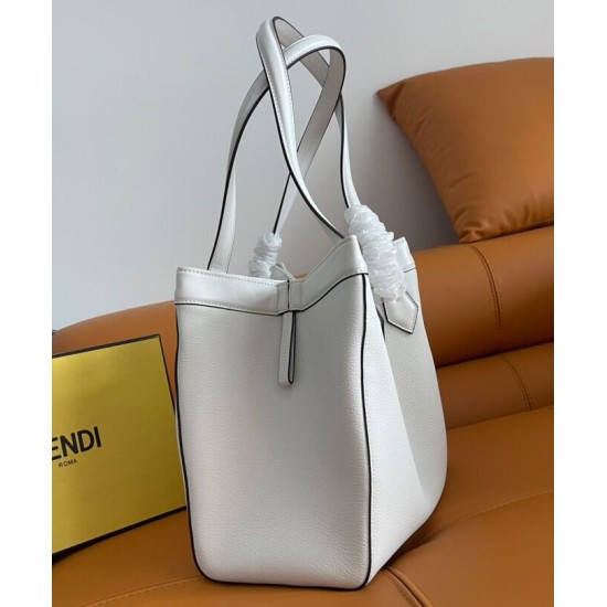 Replica Borsa media Fendi Origami 8BH414 Bianca