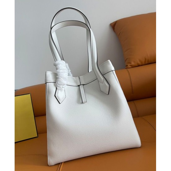 Replica Borsa media Fendi Origami 8BH414 Bianca