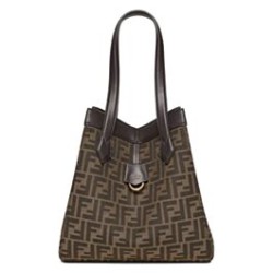 Replica Borsa media Fendi Origami 8BH414 Caffè scuro