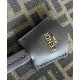 Replica Borsa media Fendi Origami 8BH414 Caffè scuro