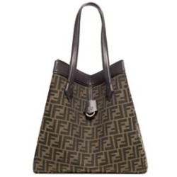 Replica Borsa grande Fendi Origami 8BH415 Caffè scuro