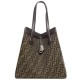Replica Borsa grande Fendi Origami 8BH415 Caffè scuro