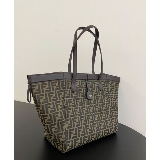 Replica Borsa grande Fendi Origami 8BH415 Caffè scuro