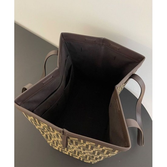 Replica Borsa grande Fendi Origami 8BH415 Caffè scuro