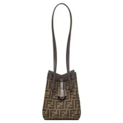 Replica Mini borsa Fendi Origami 8BS083 Caffè scuro