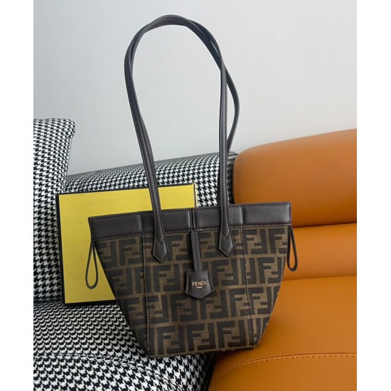 Replica Mini borsa Fendi Origami 8BS083 Caffè scuro Replica Mini borsa Fendi Origami 8BS083 Caffè scuro