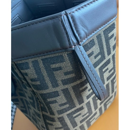 Replica Mini borsa Fendi Origami 8BS083 Caffè scuro Replica Mini borsa Fendi Origami 8BS083 Caffè scuro