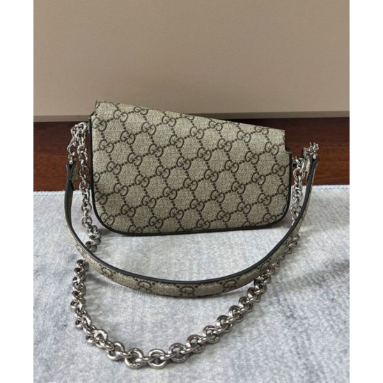 Replica Borsa a tracolla mini Gucci Horsebit 1955 774209 Caffè