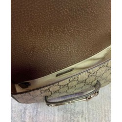 Replica Borsa a tracolla mini Gucci Horsebit 1955 774209 Caffè