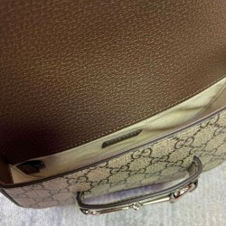 Replica Borsa a tracolla mini Gucci Horsebit 1955 774209 Caffè