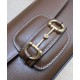 Replica Borsa a tracolla piccola Gucci Horsebit 1955 735178 Caffè