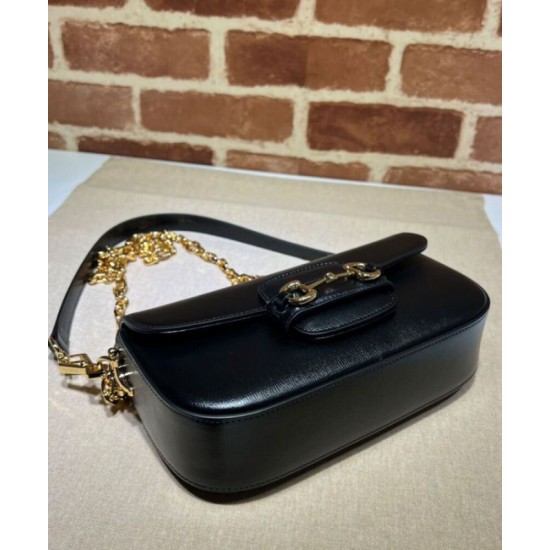 Replica Borsa a tracolla piccola Gucci Horsebit 1955 735178 Nera Replica Borsa a tracolla piccola Gucci Horsebit 1955 735178 Nera
