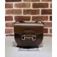 Replica Borsa mini arrotondata Gucci Horsebit 1955 760191 Caffè