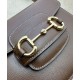 Replica Borsa mini arrotondata Gucci Horsebit 1955 760191 Caffè