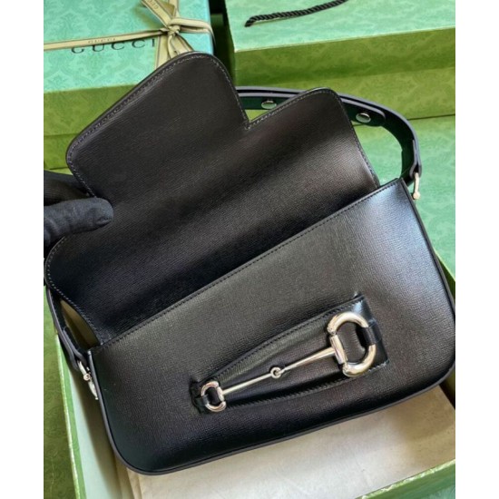 Replica Borsa a tracolla Gucci Horsebit 1955 764155 Nera