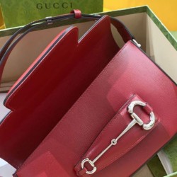 Replica Borsa a tracolla Gucci Horsebit 1955 764155 Rossa