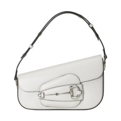 Replica Borsa a tracolla Gucci Horsebit 1955 764155 Bianca