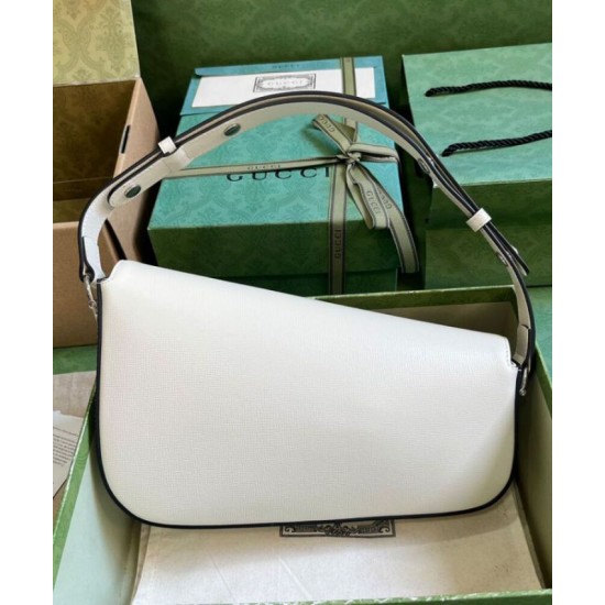 Replica Borsa a tracolla Gucci Horsebit 1955 764155 Bianca