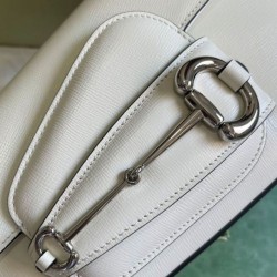 Replica Borsa a tracolla Gucci Horsebit 1955 764155 Bianca