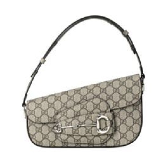 Replica Borsa a tracolla piccola Gucci Horsebit 1955 764155 Caffè