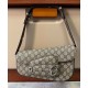 Replica Borsa a tracolla piccola Gucci Horsebit 1955 764155 Caffè