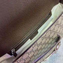 Replica Borsa a tracolla piccola Gucci Horsebit 1955 764155 Caffè
