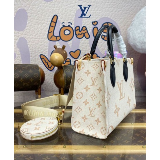Replica Borsa tote Louis Vuitton OnTheGo PM M24533 Crema