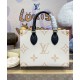 Replica Borsa tote Louis Vuitton OnTheGo PM M24533 Crema