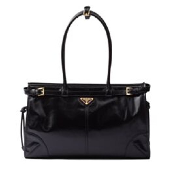 Replica Prada Borsa a mano grande pragmatica e raffinata 1BA433 Nera