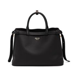 Replica Borsa tote media Prada con cintura 1BA417 nera