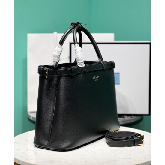 Replica Borsa tote media Prada con cintura 1BA417 nera Replica Borsa tote media Prada con cintura 1BA417 nera