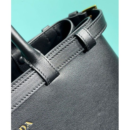 Replica Borsa tote media Prada con cintura 1BA417 nera Replica Borsa tote media Prada con cintura 1BA417 nera