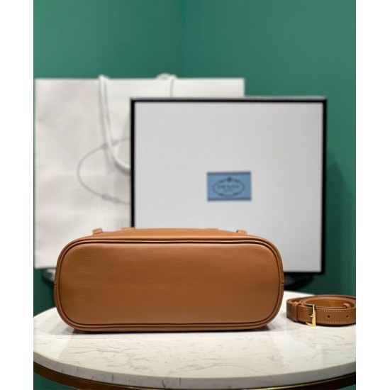 Replica Borsa tote piccola Prada con cintura 1BA418 Caffè