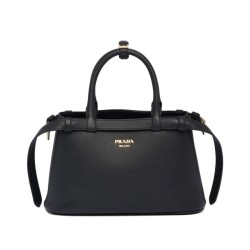 Replica Borsa tote piccola Prada con cintura 1BA418 nera