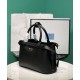 Replica Borsa tote piccola Prada con cintura 1BA418 nera