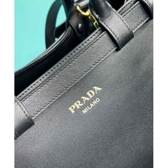 Replica Borsa tote piccola Prada con cintura 1BA418 nera