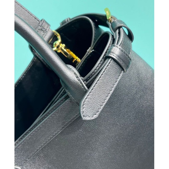 Replica Borsa tote piccola Prada con cintura 1BA418 nera