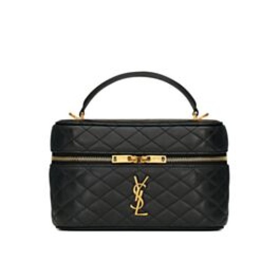 Replica Borsa da toilette YSL Saint Laurent Gaby mini con cerniera nera