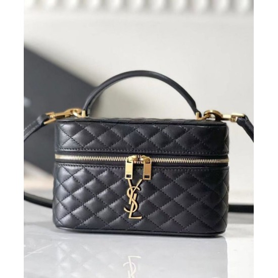 Replica Borsa da toilette YSL Saint Laurent Gaby mini con cerniera nera