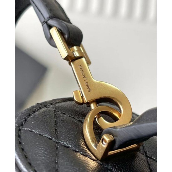 Replica Borsa da toilette YSL Saint Laurent Gaby mini con cerniera nera