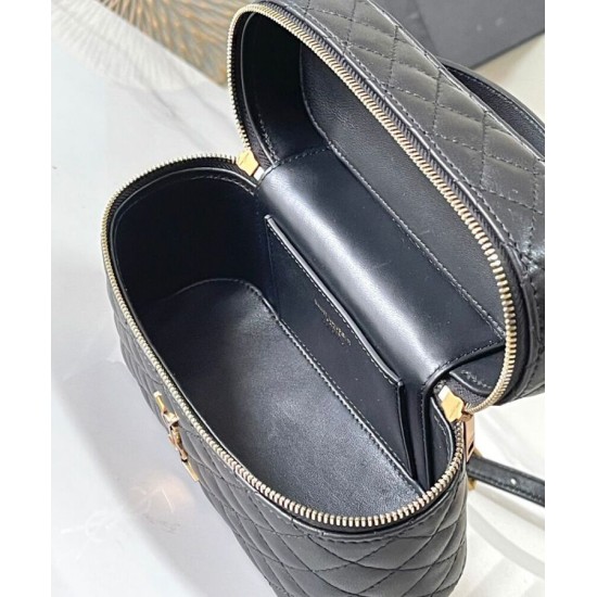 Replica Borsa da toilette YSL Saint Laurent Gaby mini con cerniera nera