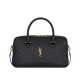 Replica Borsone YSL Saint Laurent Lyia con cassandre e impunture trapuntate a rombi nere