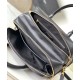 Replica Borsone YSL Saint Laurent Lyia con cassandre e impunture trapuntate a rombi nere