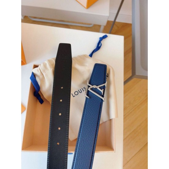 Replica Cintura reversibile Louis Vuitton LV Attract 35 mm M0678V nera